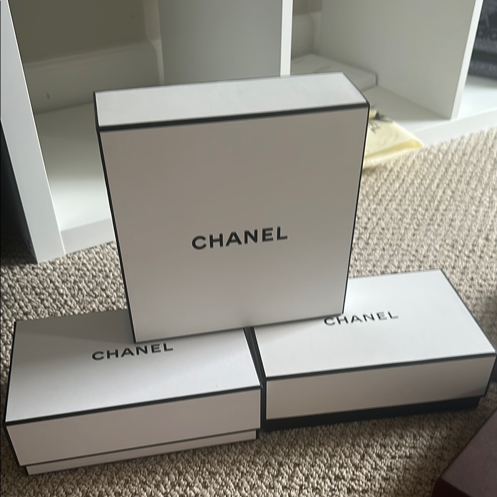 Chanel Elegant White Storage Boxes